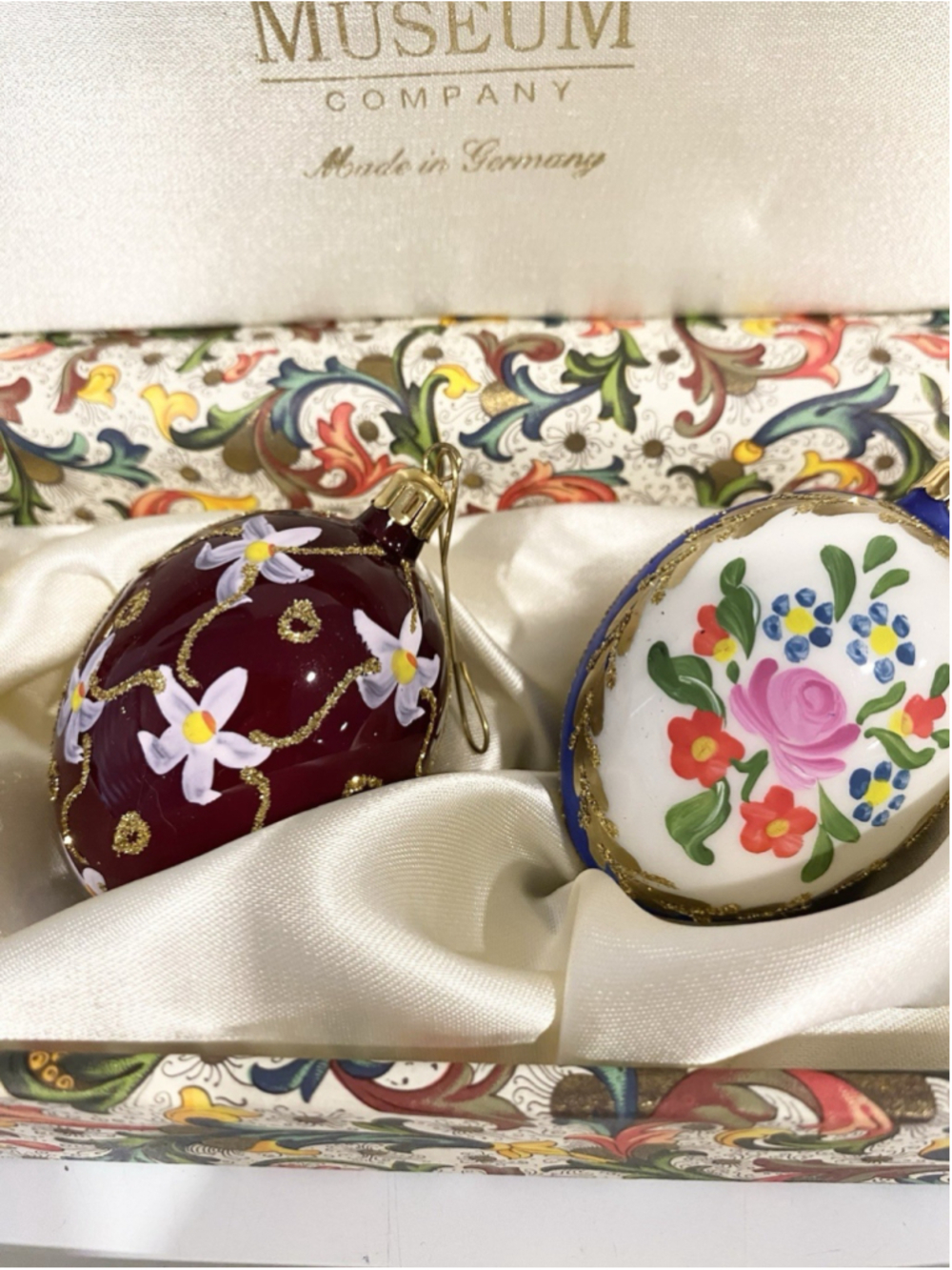 The Museum Company Russian Egg Ornaments Set 6 Faberge Inspired Germany Boxed - Picture 4 of 8